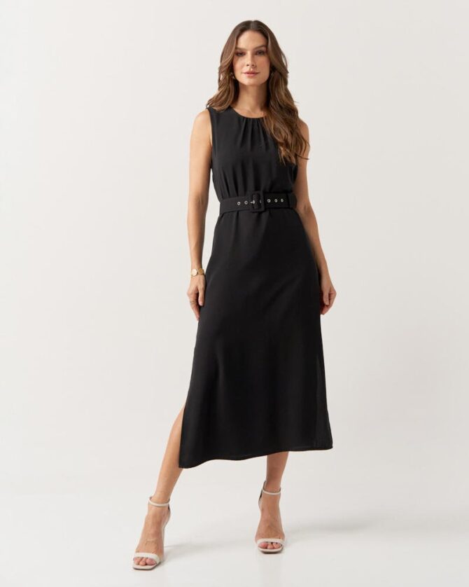 Vestido Midi Preto