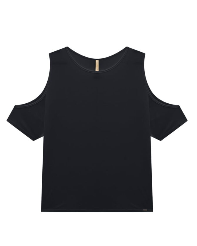 Blusa em viscose com recorte nos ombros Lunender 3