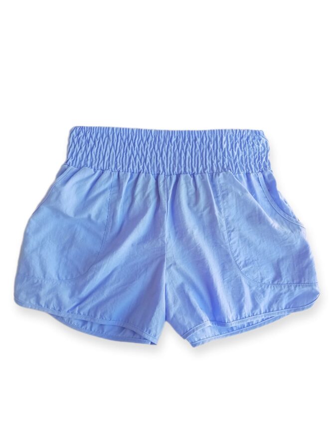 Shorts feminino cós lástex Cacay Azul